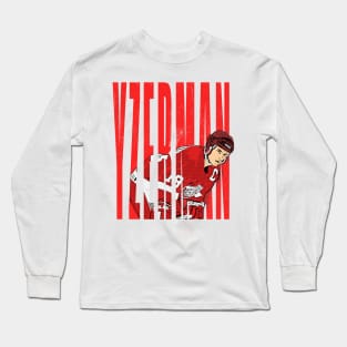 Steve Yzerman comic style Long Sleeve T-Shirt